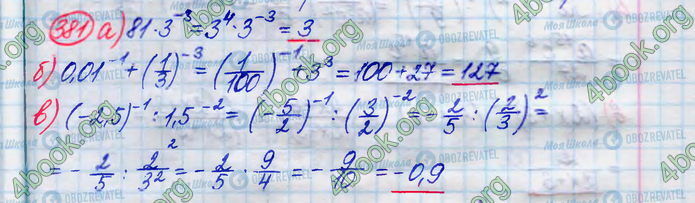 ГДЗ Алгебра 8 клас сторінка 381(а-в)